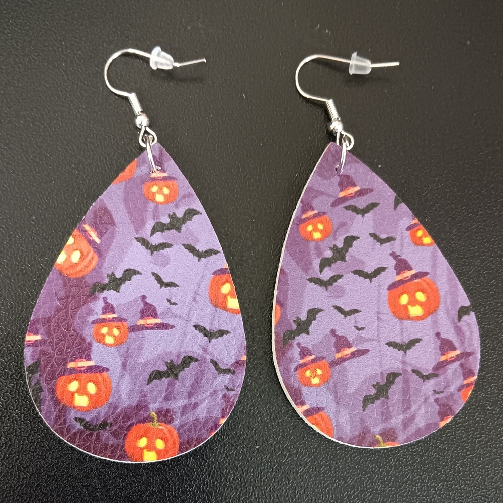 Bat and Pumpkin Earrings Set (NWOT) - Picture 2 of 4